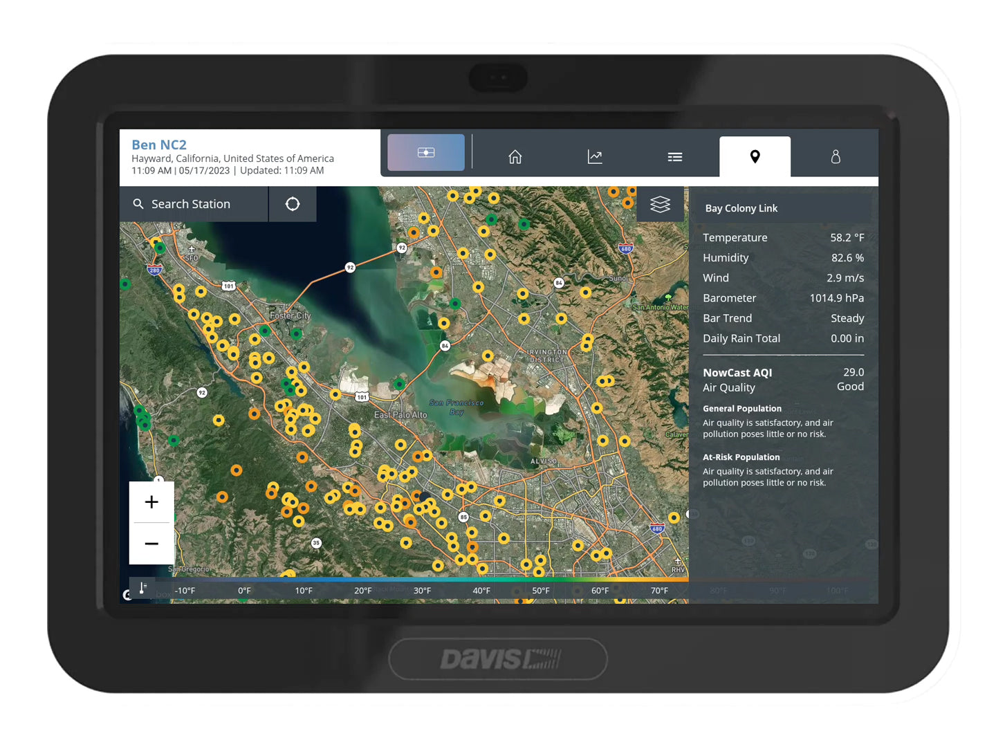 WeatherLink Console map